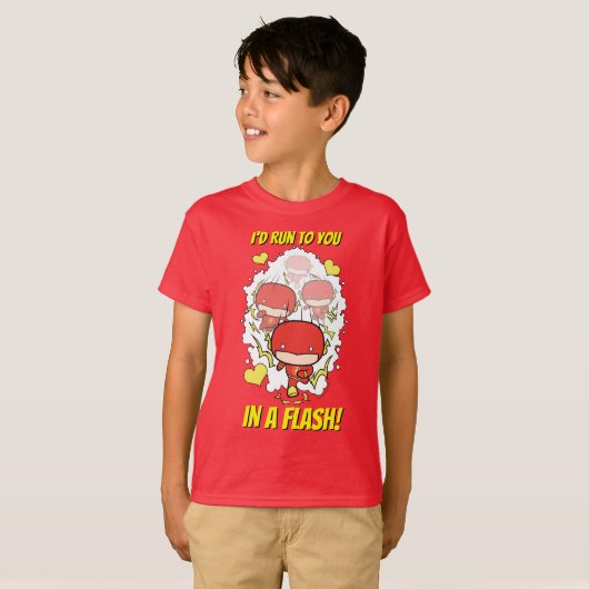T-shirt Chibi Flash - J'allais vous chercher dans Flash Va (Devant entier)