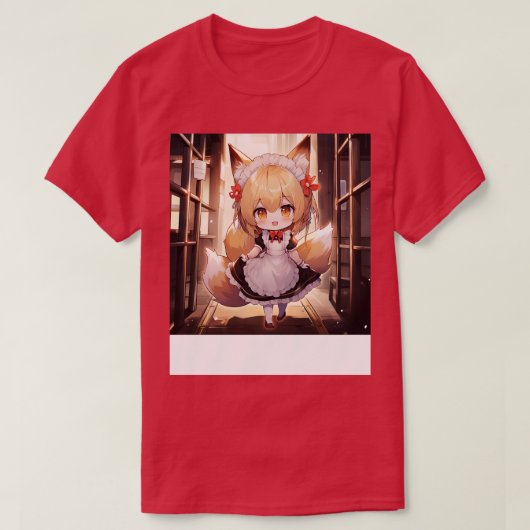 T-shirt Chibi Fox Maid (Design devant)