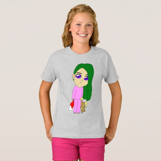 T-shirt chibi foxy fille (Devant entier)