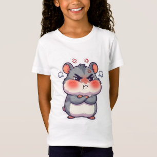 T-Shirt Chibi Hamster Furieux Drôle Mème Enfant Graphique