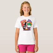 T-shirt Chibi Harley Quinn & Chibi Joker Coeurs (Devant entier)