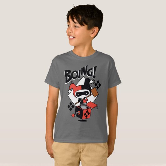 T-shirt Chibi Harley-Quinn-In-A-Box Avec Marteau (Devant entier)