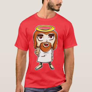 T-shirt Chibi Jésus Christ Kawaii Dieu Fun chrétien