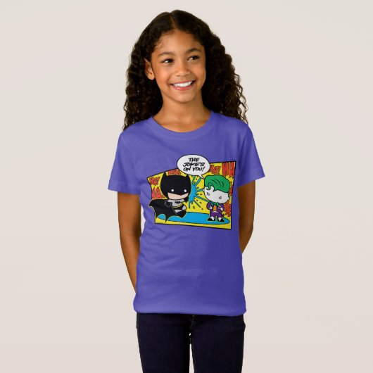 T-Shirt Chibi Joker Pranking Chibi Batman (Devant entier)