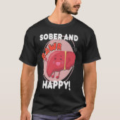 T-shirt Chibi Joy Recovery Sober et Happy Liver Anniversa (Devant)