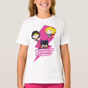 T-shirt Chibi Justice League Éclair rose