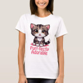 T-shirt Chibi Kawaii Kitten Purr parfaitement adorable en (Devant)