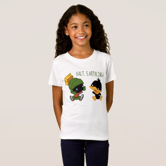 T-Shirt Chibi MARVIN THE MARTIAN™ & DAFFY DUCK™ (Devant entier)