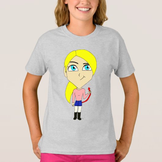 T-shirt chibi "mauvaise fille" (Devant)