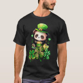 T-shirt Chibi Panda Adorable St Patrick's Day Bear & C (Devant)