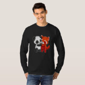 T-shirt Chibi Panda Enceintes Ours Rouge Panda Cute Enfant (Devant entier)