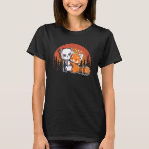 T-shirt Chibi Panda Ours Hugs Rouge Panda - Enfants