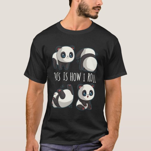 T-shirt Chibi Panda Pour Le Panda De Petite Ours (Devant)