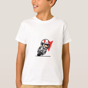 T-shirt Chibi Speed Racer Sport Bike Enfants