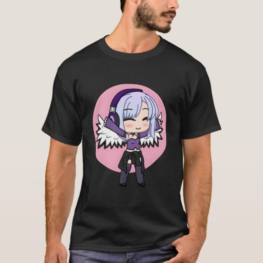 T-shirt Chibi Style Kawaii Anime With Wings (Devant)