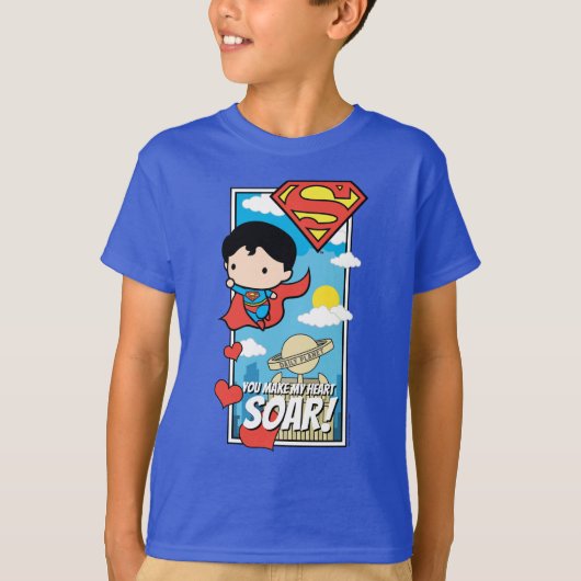 T-shirt Chibi Superman - Tu Fais Tourner Mon Coeur Valenti (Devant)