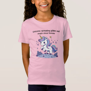 T-Shirt Chibi Unicorn Diffusion Parties scintillant Et Mag