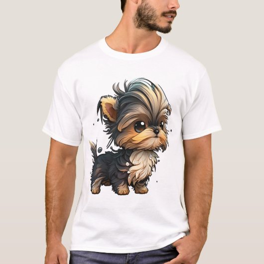 T-shirt Chibi Yorkshire Terrier (Devant)