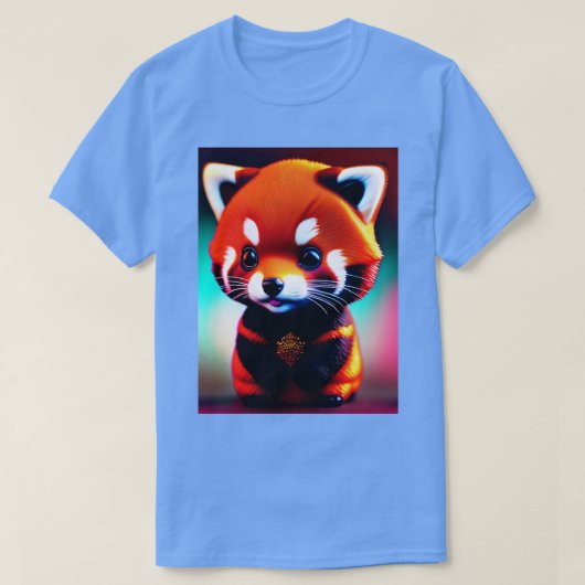 T-shirt ChibiChibi Rouge Panda Fluffy (Design devant)