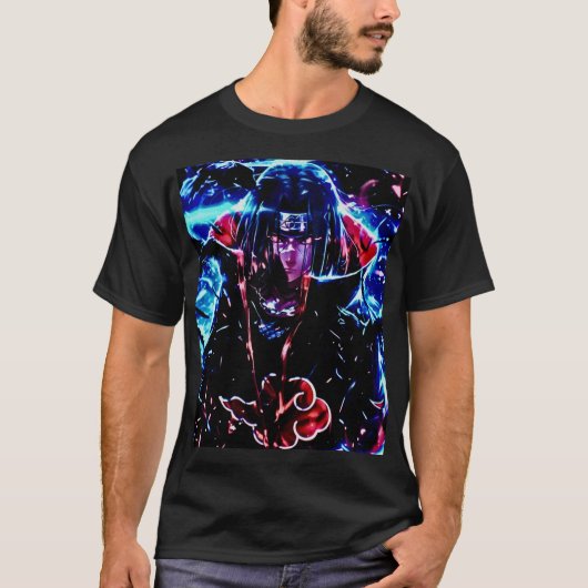 T-shirt "Chic Anime Print Tee : Vibrant Art Edition" (Devant)