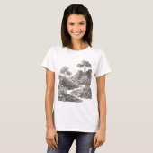 T-shirt Chic Argent ART ABSTRAIT Impression d'art v2 (Devant entier)