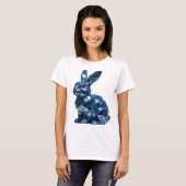 T-shirt Chic Argent Design LAPIN BLEU (Devant entier)
