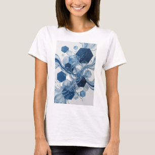 T-shirt Chic Blue Tee Déclaration d'ART ABSTRAIT