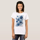 T-shirt Chic Blue Tee Déclaration d'ART ABSTRAIT (Devant entier)