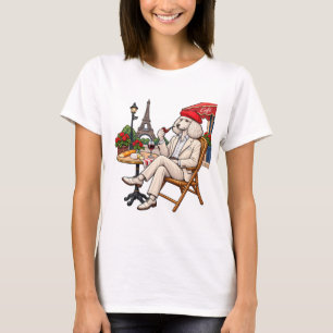 T-shirt Chic Caniche Français Paris Création Originale pou