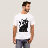 T-shirt Chic Chat : Conception vectorielle (Devant entier)