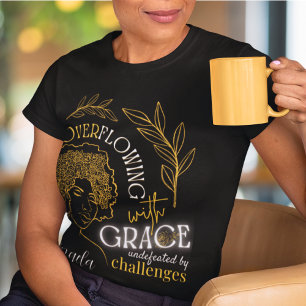 T-shirt Chic débordement avec Grace fleurissant cheveux Af