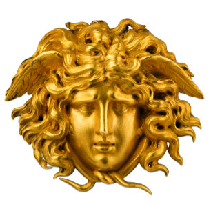 T-shirt Chic Elegant Or Français Medusa Haute Couture