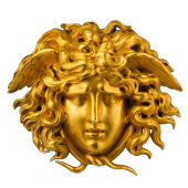 T-shirt Chic Elegant Or Français Medusa Haute Couture