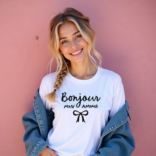 T-shirt Chic French Bow Coquette | Bonjour Mon Amour