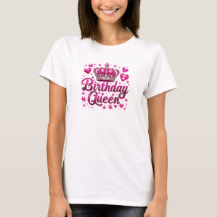 T-shirt Chic glamor rose parties scintillant couronne anni