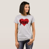 T-shirt chic mignon JESUS HEART | (Devant entier)