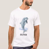 T-shirt Chic moderne dauphin & texte (Devant)