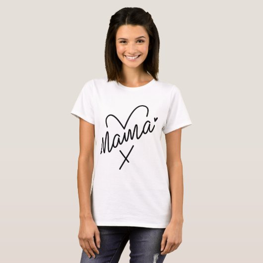 T-shirt Chic Mumma Black & White Minimalist Mothers Day (Devant entier)