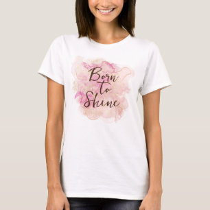 T-shirt Chic rose et or Aquarelle Sweet 16 Party invité