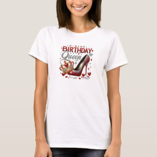T-shirt Chic rouge or et argent parties scintillant annive