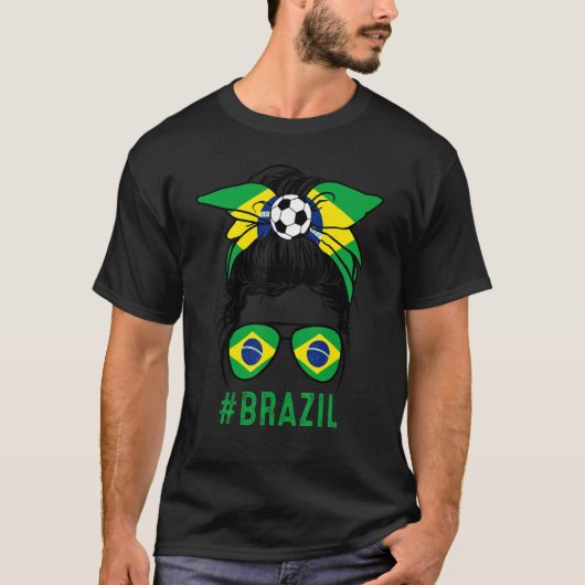 T-shirt Chica Brésil Drapeau Brésil Fierté fille brésilien (Devant)