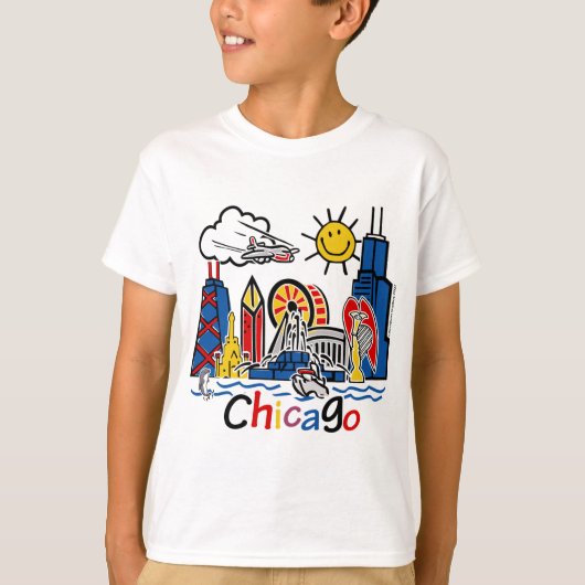 T-shirt Chicago badine l'horizon (Devant)
