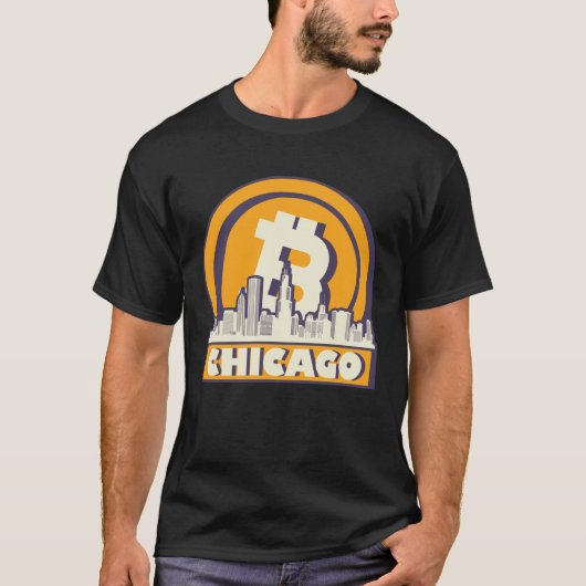 T-shirt Chicago Bitcoin Maximalist Bitcoin Chicago Skylin (Devant)