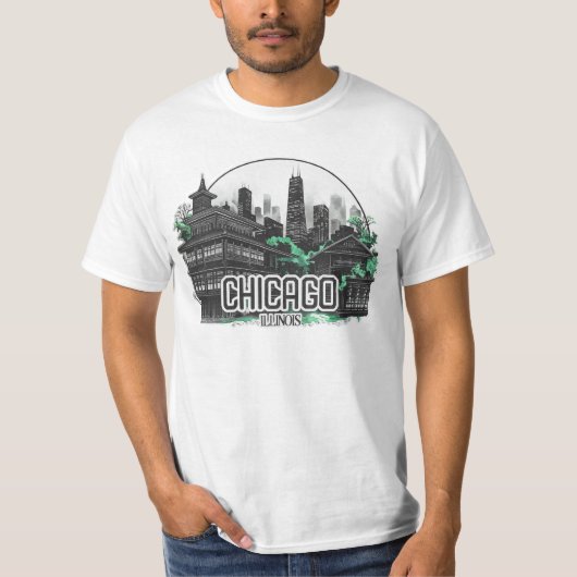 T-shirt Chicago City Illinois USA (Devant)