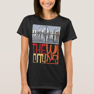 T-shirt Chicago City Skyline Chicago Skyline Silhouette