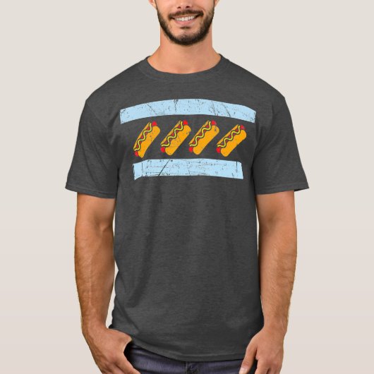 T-shirt Chicago Drapeau Hotdog Funny Chicago Style Hot Chi (Devant)