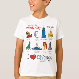 T-shirt Chicago--Enfant-Icône-NOUVEAU [Co