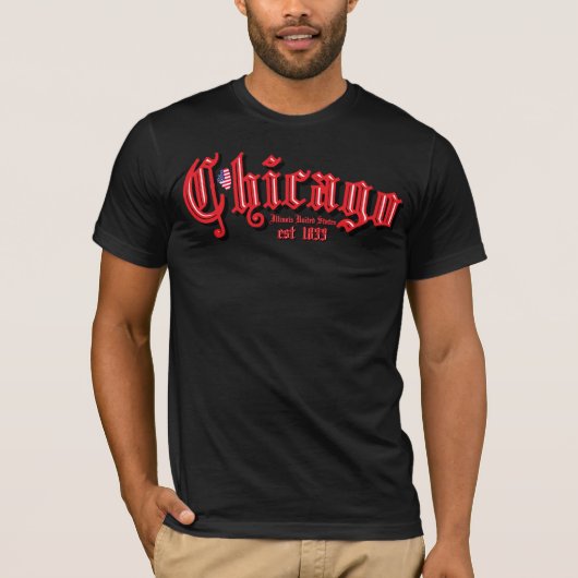 T-Shirt Chicago est 1833 (Devant)