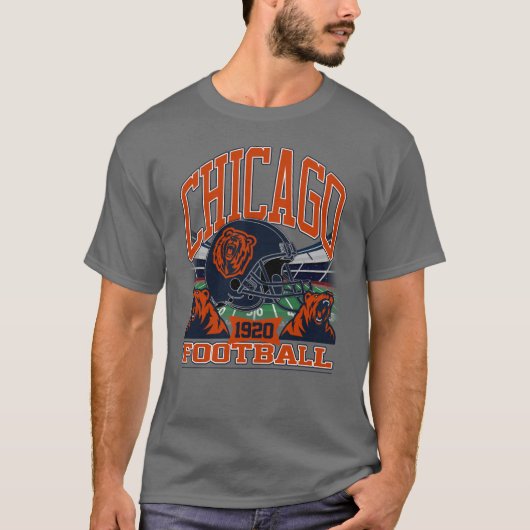 T-shirt Chicago Football - Vintage Gridiron Legacy v2 (Devant)