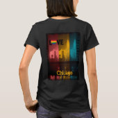 T-shirt Chicago Gay Lesbian Intérêt Rainbow Wrigley bldg (Dos)